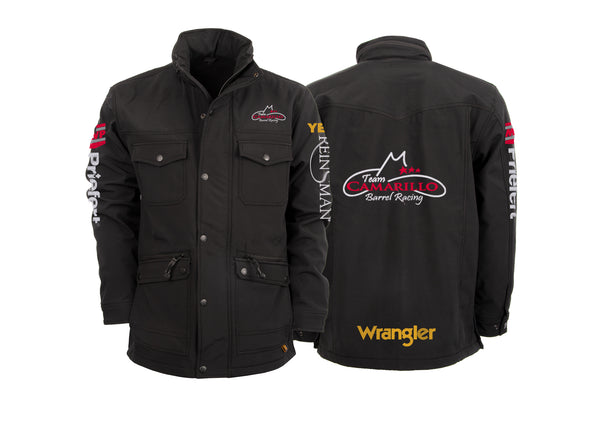 Black Soft Shell Jacket with logos