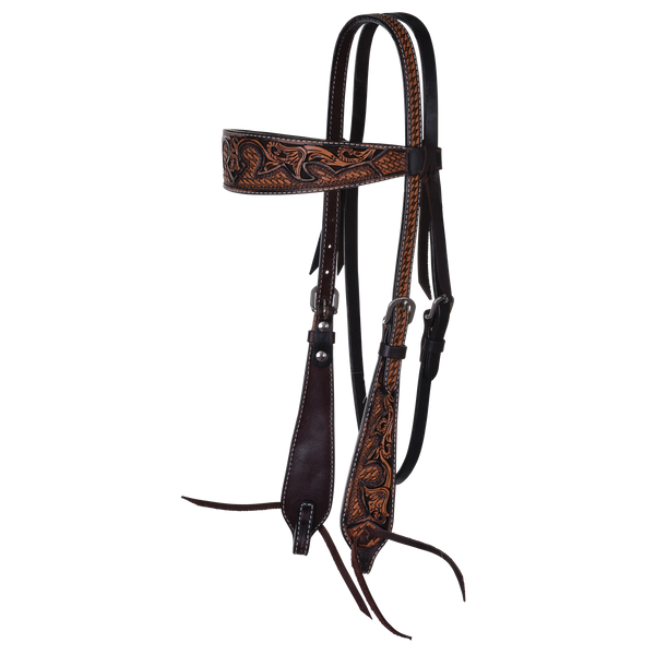 Headstall, Basketweave and Floral