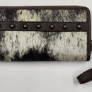 Wallet, Large Black & White Hair On Hide