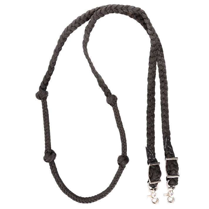 Braided Nylon reins with knots