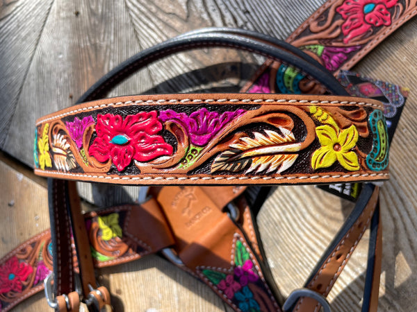 Flower Headstall/Breast Collar Set