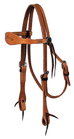 Headstall, Shaped Browband, Harness Leather 7110